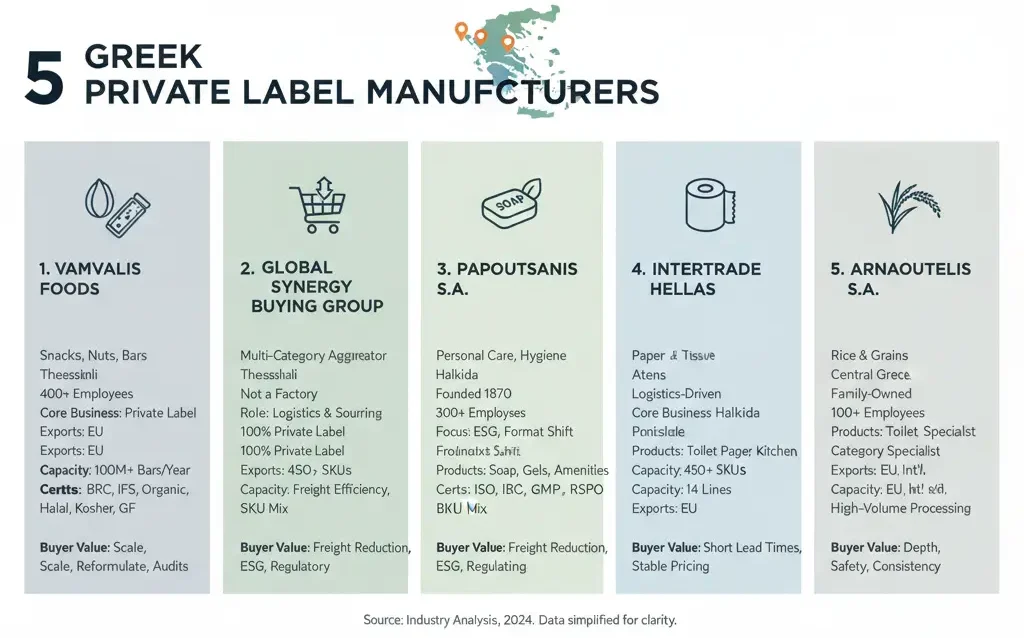 5 Private Label Manufacturers in Greece