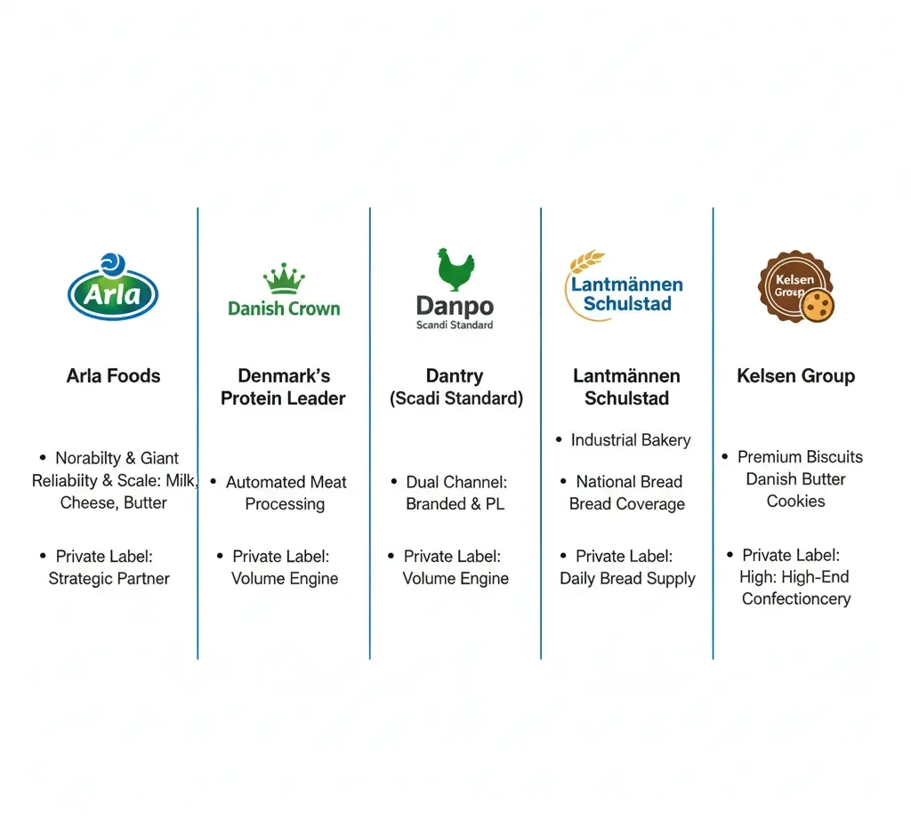  Danish food manufacturers and their private label