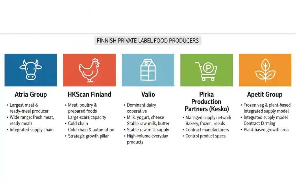 Top 5 Private Label Manufacturers in Finland by Revenue